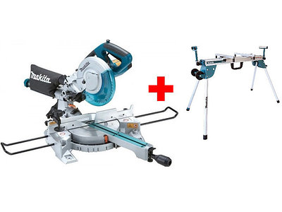 Торцовочная пила MAKITA LS 0815 FLN в кор. + Стол для торцовочной пилы (DEAWST06) (1400 Вт, 216х30.0 мм, глуб.