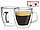 Zeidan/ Набор кружек с двойными стенками 2 шт, 390 мл, для кофе, капучино, латте, чая, стекло, фото 2