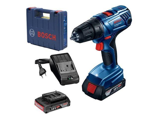 Аккум. дрель-шуруповерт BOSCH GSR 180-LI в чем. (18.0 В, 2 акк., 2,0 А/ч Li-Ion, 2 скор., 54 Нм, шурупы до 10