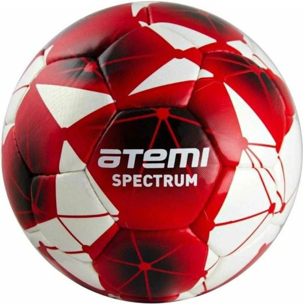 Мяч футбольный ATEMI SPECTRUM, PU, бел/красн, р.5 - фото 1 - id-p200411917