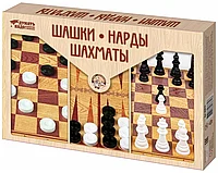 Игра настольная "Шашки, Нарды, Шахматы"/Нарды арт. 03872; 03873