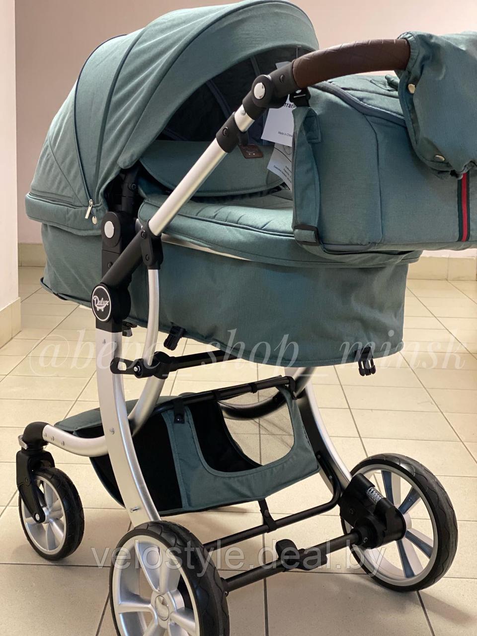 Детская коляска Luxmom 2/1 и 3/1 изумруд - фото 3 - id-p200419203