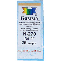 Иглы для шитья ручные Gamma N-270, 10см, 25шт. в конверте 3140510762