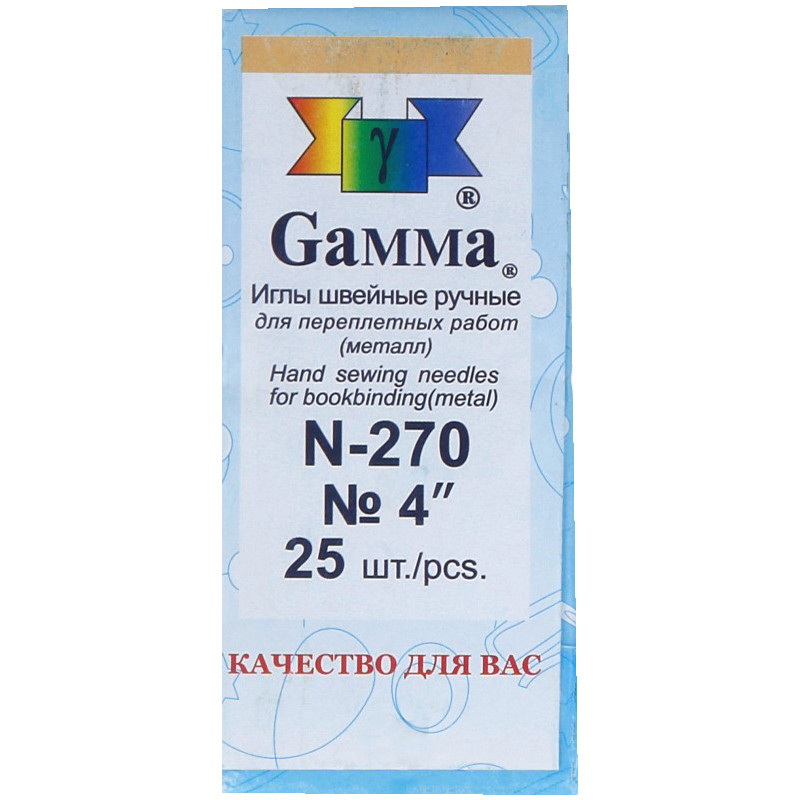 Иглы для шитья ручные Gamma N-270, 10см, 25шт. в конверте 3140510762 - фото 1 - id-p200450886