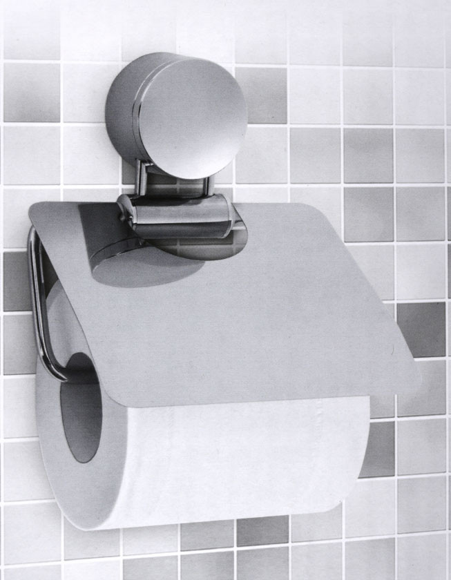Держатель для туалетной бумаги OfficeClean 66*132 мм, нержавеющая сталь, хром - фото 1 - id-p200452624