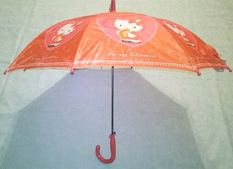 Зонтик детский Хеллоу Китти (Hello Kitty) красный d=89см 