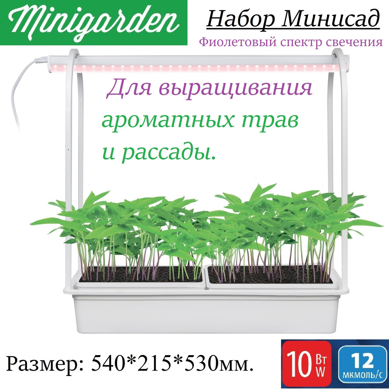 Фитосветильник с подставкой Minigarden ULT-P54-10W/SPSB фиолетовый