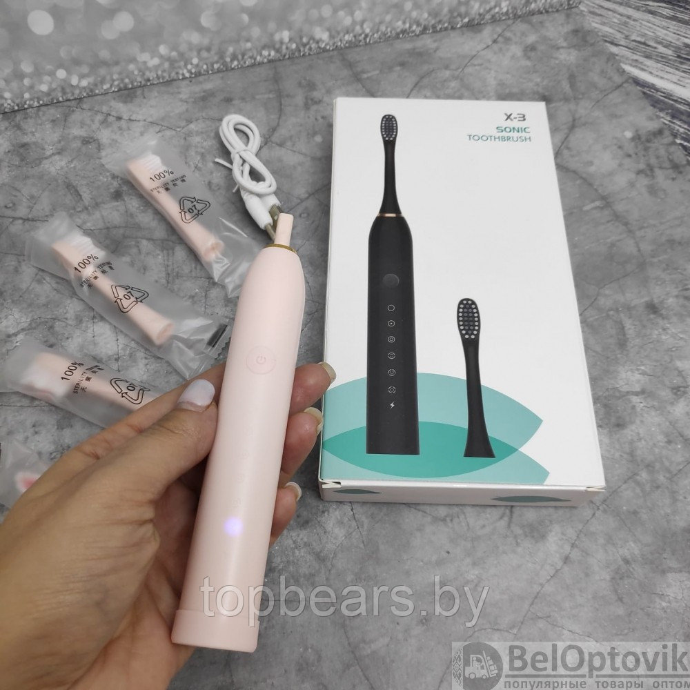 Электрическая зубная щётка Sonic toothbrush x-3 Белый корпус - фото 6 - id-p200480850
