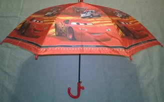 Зонт Маквин (Тачки) полуавтомат со свистком красный