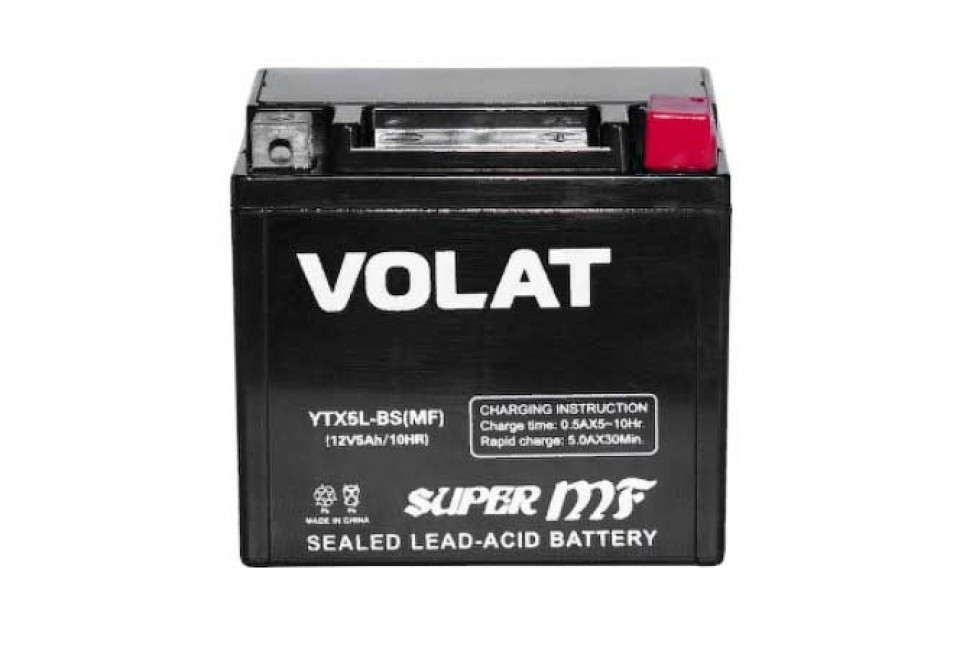 Аккумулятор VOLAT (7 Ah) 100 A, 12 V Обратная, R+ YTX7L-BS (MF) 113x70x130 - фото 1 - id-p200482066