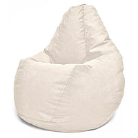 Кресло-мешок «Груша» Позитив Luma, размер XXXL, диаметр 110 см, высота 145 см, велюр, цвет бежевый
