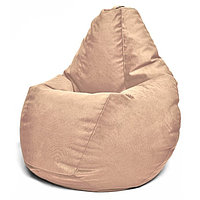 Кресло-мешок «Груша» Позитив Luma, размер XXXL, диаметр 110 см, высота 145 см, велюр, цвет красный
