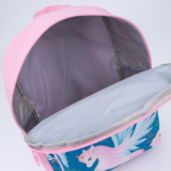 Рюкзак детский с карманом «Единорог в цветах», 30 х 22 х 10 см - фото 6 - id-p177947534