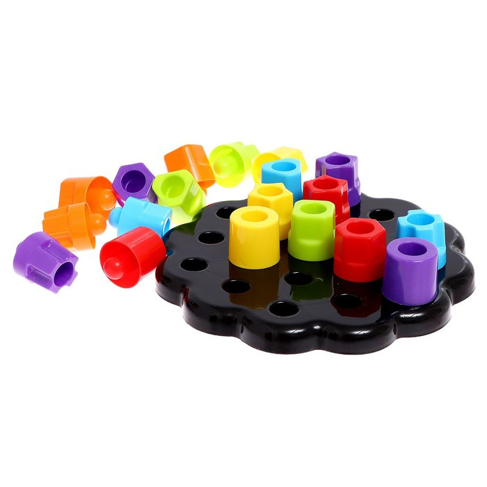 Развивающая игрушка «Пирамидка-мозаика», сортер, цвета, по методике Монтессори - фото 2 - id-p184914541