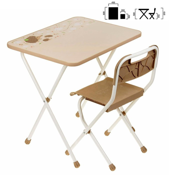 Комплект детской мебели «Алина» складной, цвет бежевый - фото 1 - id-p162765971
