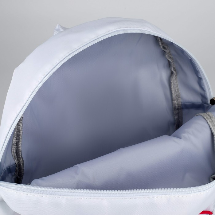 Рюкзак текстильный со шнуровкой, цвет белый - фото 7 - id-p179858723