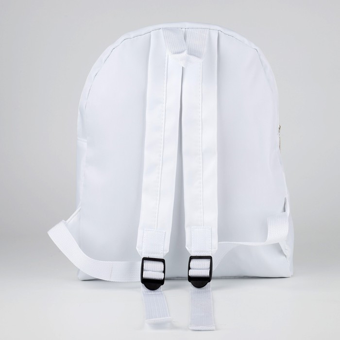 Рюкзак текстильный со шнуровкой, цвет белый - фото 8 - id-p179858723