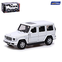 Машина металлическая MERCEDES-BENZ G350D, 1:42, инерция, открываются двери, цвет белый