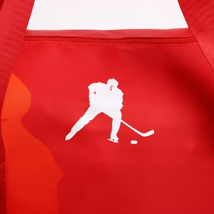 Сумка спортивная «RUSSIAN HOKEY», 47 x 28 x 24 см, цвет красный - фото 7 - id-p190049971