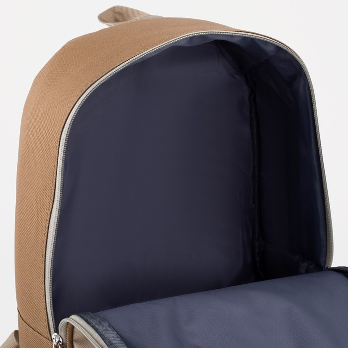 Рюкзак текстильный «Mood», 25х13х37 см, бежевый - фото 8 - id-p163772344