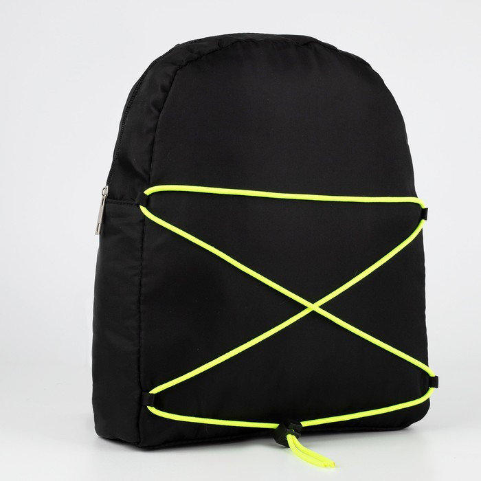 Рюкзак текстильный со шнуровкой, цвет чёрный - фото 7 - id-p179858724