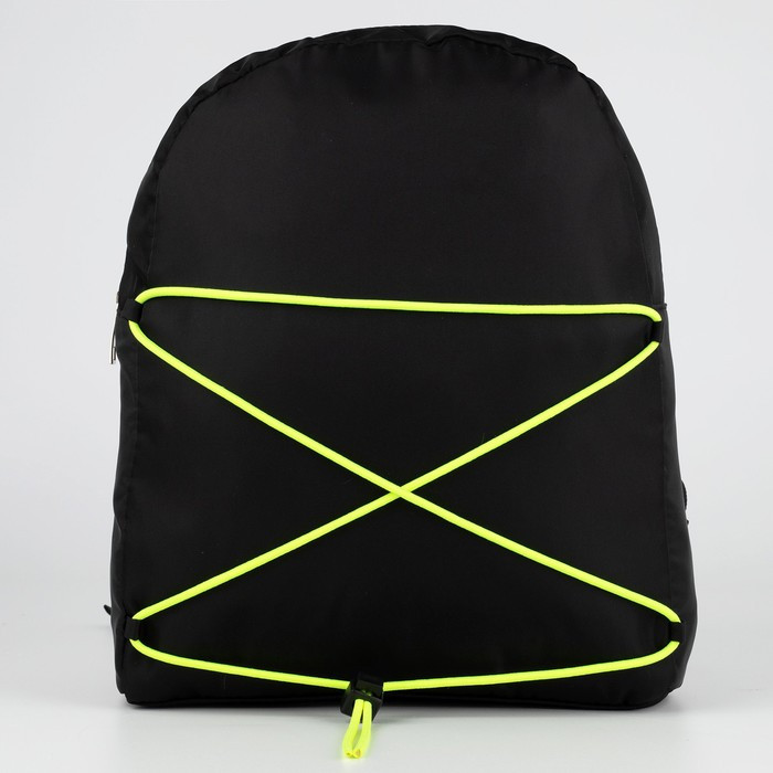 Рюкзак текстильный со шнуровкой, цвет чёрный - фото 8 - id-p179858724