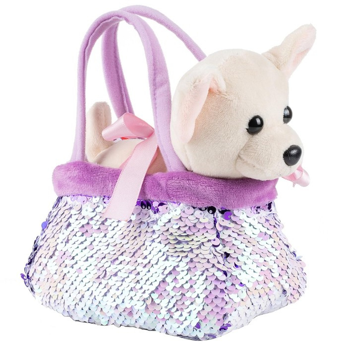 Мягкая игрушка «Собачка» в сумочке-переноске, 18 см - фото 1 - id-p162762246