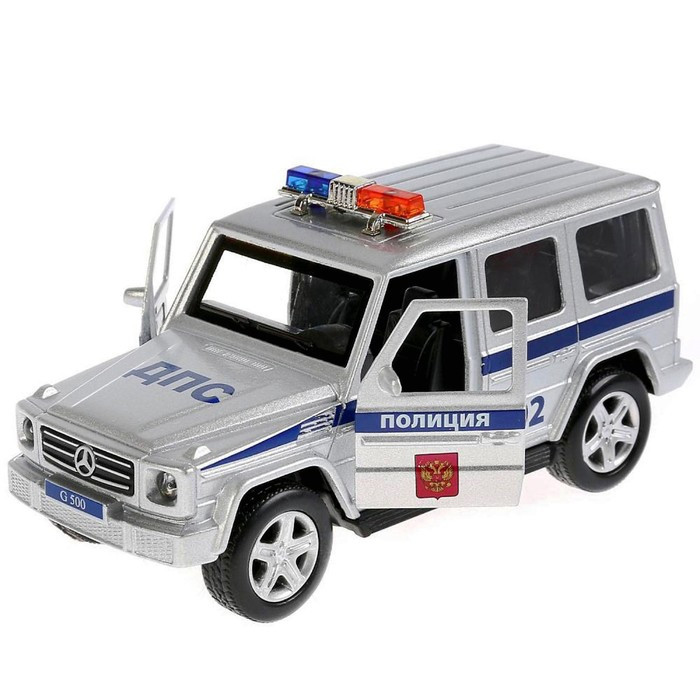 Машина металлическая инерционная Mercedes-Benxz G-class «Полиция» 12 см, световые и звуковые эффекты - фото 2 - id-p166715926