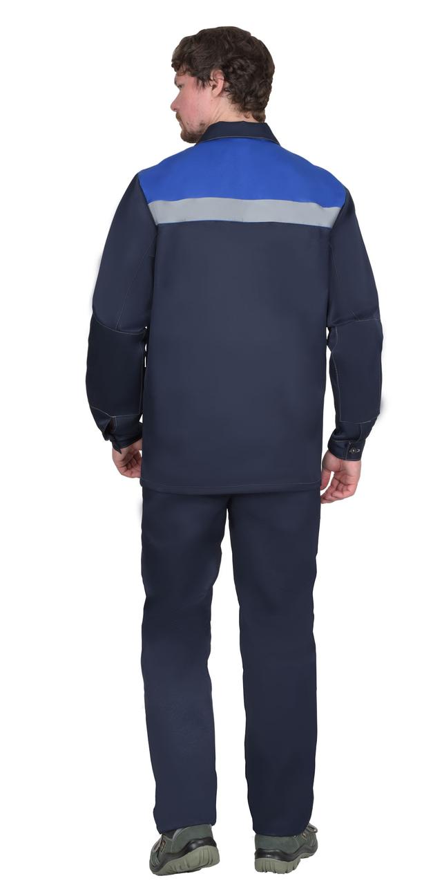 Костюм СИРИУС-СТАНДАРТ куртка, брюки т.синий с васильковым СОП 50 мм - фото 3 - id-p200497042