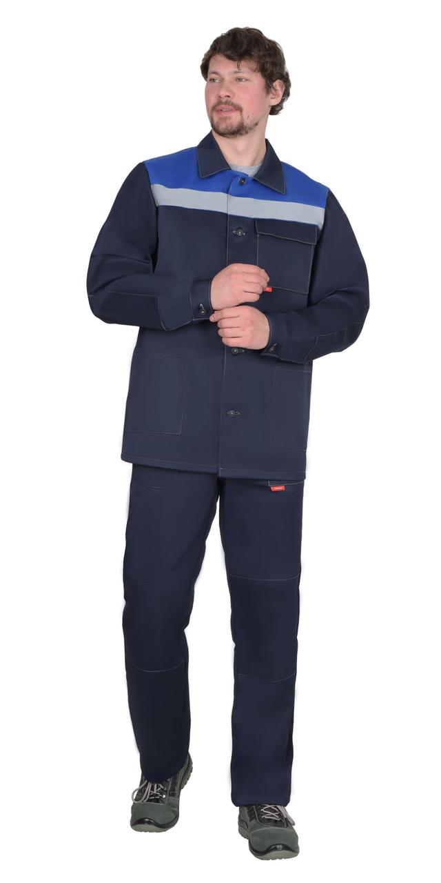 Костюм СИРИУС-СТАНДАРТ куртка, брюки т.синий с васильковым СОП 50 мм - фото 8 - id-p200497042