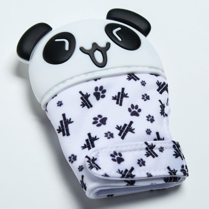 Прорезыватель рукавичка «Панда», на липучке - фото 3 - id-p165974704