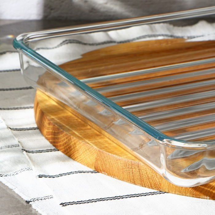Форма для запекания и выпечки из жаропрочного стекла прямоугольная Доляна, 3 л, 34,5×28,5×4,6 см - фото 2 - id-p177005400