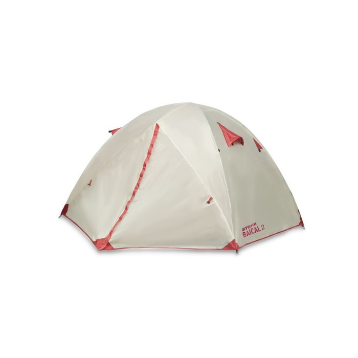 Палатка туристическая Atemi BAIKAL 2B, 2-местная, цвет серый/красный - фото 1 - id-p180240390