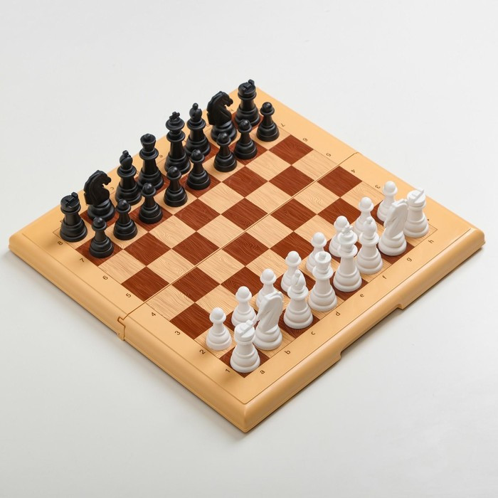 Шахматы, 32 шт, фигуры от 4 до 7 см, d-2.6 см, доска 32 х 32 см, поле для нард - фото 2 - id-p162762888