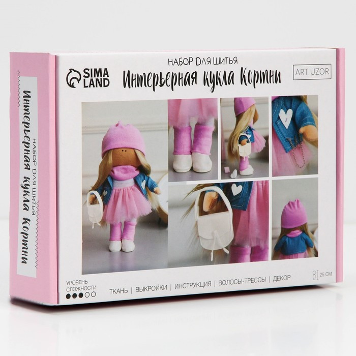 Набор для шитья. Интерьерная кукла «Кортни», 25 см - фото 2 - id-p180702873