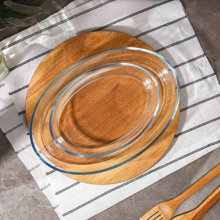 Набор форм для запекания и выпечки из жаропрочного стекла Доляна «Фуэго», 1,5/3 л, 2 шт - фото 5 - id-p177493870