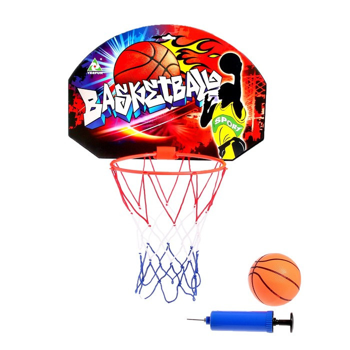 Баскетбольный набор «Штрафной бросок», с мячом, диаметр мяча 12 см, диаметр кольца 23 см. - фото 2 - id-p162764960