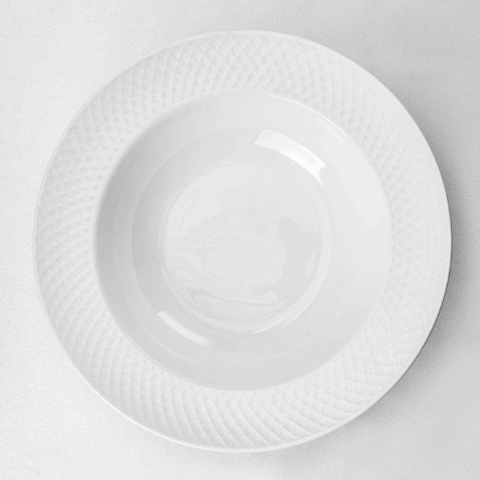 Набор тарелок глубоких фарфоровых Wilmax «Юлия Высоцкая», 6 предметов: 400 мл, d=22,5 см, цвет белый - фото 2 - id-p199302518