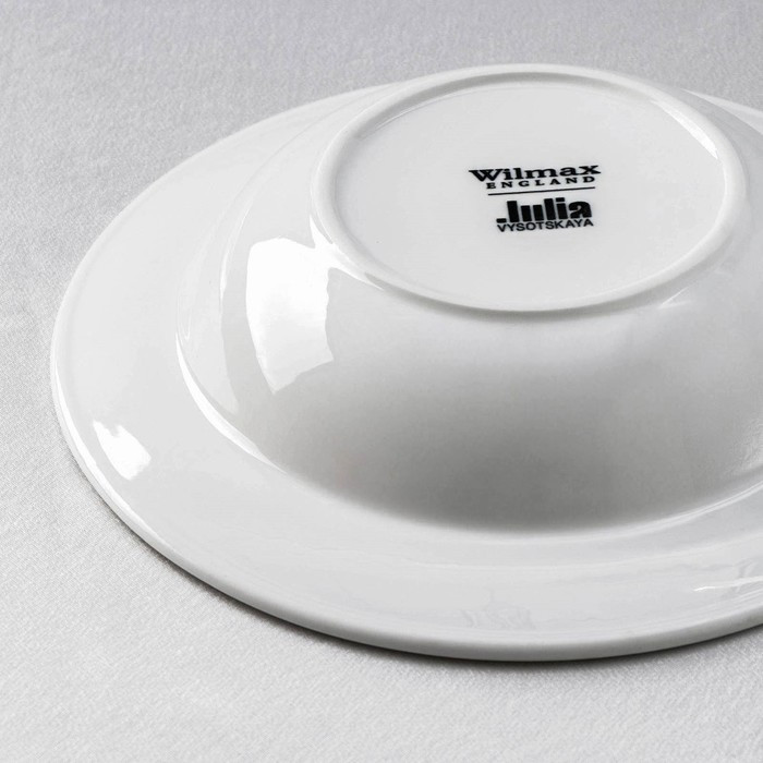 Набор тарелок глубоких фарфоровых Wilmax «Юлия Высоцкая», 6 предметов: 400 мл, d=22,5 см, цвет белый - фото 3 - id-p199302518