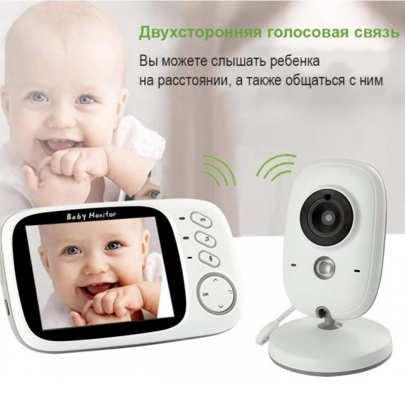 Видеоняня беспроводная Video Baby monitor VB-603 (датчик температуры, ночное видение, 8 колыбельных, 2-х стор - фото 4 - id-p200501949