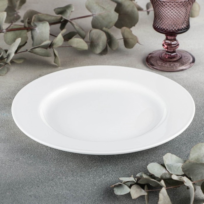 Тарелка фарфоровая обеденная Wilmax Stella Pro, d=25,5 см, цвет белый - фото 2 - id-p199302569