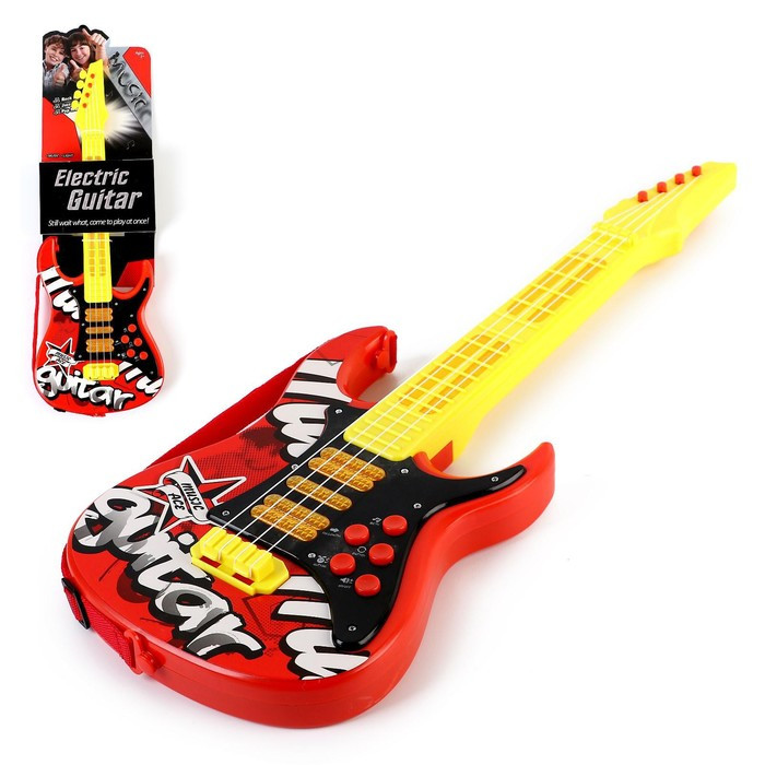 Игрушка музыкальная - гитара «Соло», световые и звуковые эффекты, работает от батареек - фото 1 - id-p162759965