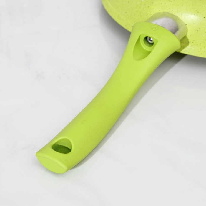 Сковорода Trendy style, d=22 см, пластиковая ручка, антипригарное покрытие, цвет зелёный - фото 5 - id-p177011391