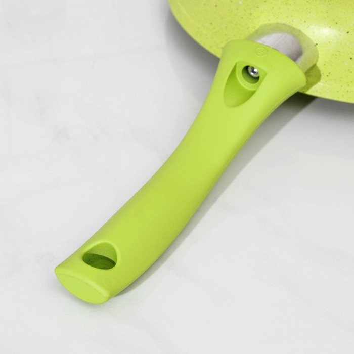 Сковорода Trendy style, d=24 см, пластиковая ручка, антипригарное покрытие, цвет зелёный - фото 5 - id-p177011468