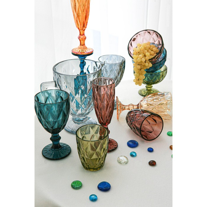 Набор питьевой из стекла «Круиз», 7 предметов: кувшин 1,1 л, бокалы 300 мл, 6 шт, цвет зелёный - фото 8 - id-p181644125
