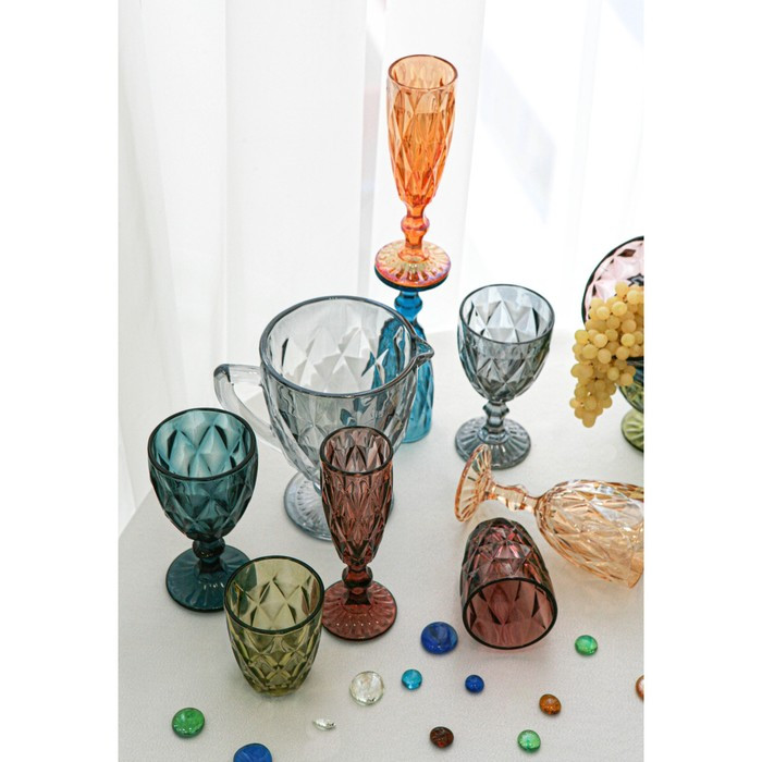 Набор питьевой из стекла «Круиз», 7 предметов: кувшин 1,1 л, бокалы 300 мл, 6 шт, цвет серый - фото 8 - id-p181644129