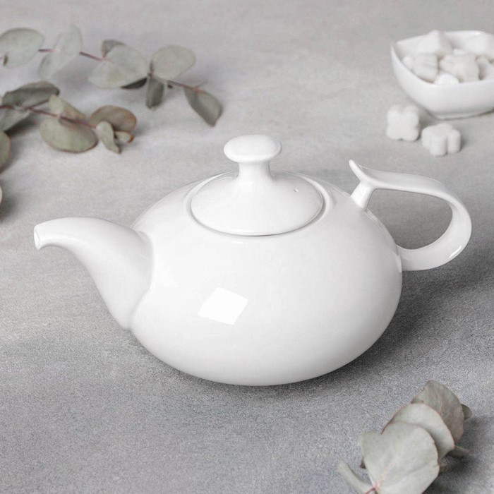 Чайник фарфоровый заварочный Wilmax «Изящество», 1,15 л, цвет белый - фото 1 - id-p177004920