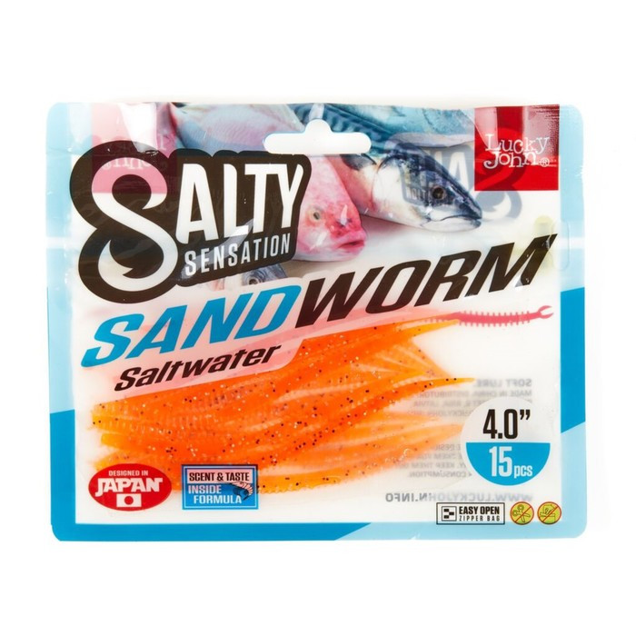 Черви съедобные искусственные LJ Salty Sensation SANDWORM 4.0in (10.16)/F29 15шт. - фото 3 - id-p168576258