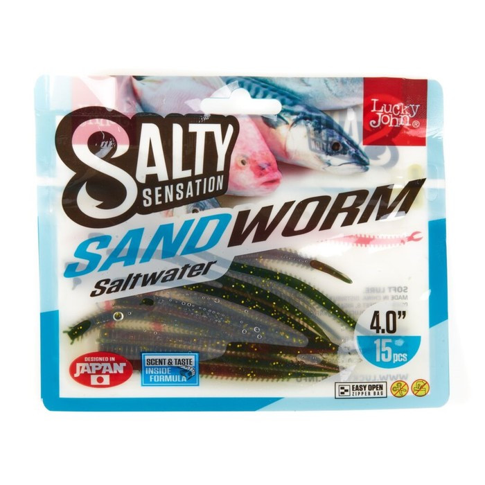 Черви съедобные искусственные LJ Salty Sensation SANDWORM 4.0in (10.16)/F41 15шт. - фото 3 - id-p168576260