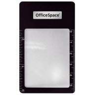 Лупа-закладка OfficeSpace, 85*55мм, с линейкой, 3-х кратное увеличение 278006,